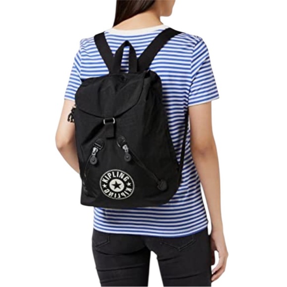 NWT KIPLING Navy Fundamental Backpack - Size Medium - SOLD OUT ONLINE - Picture 2 of 12